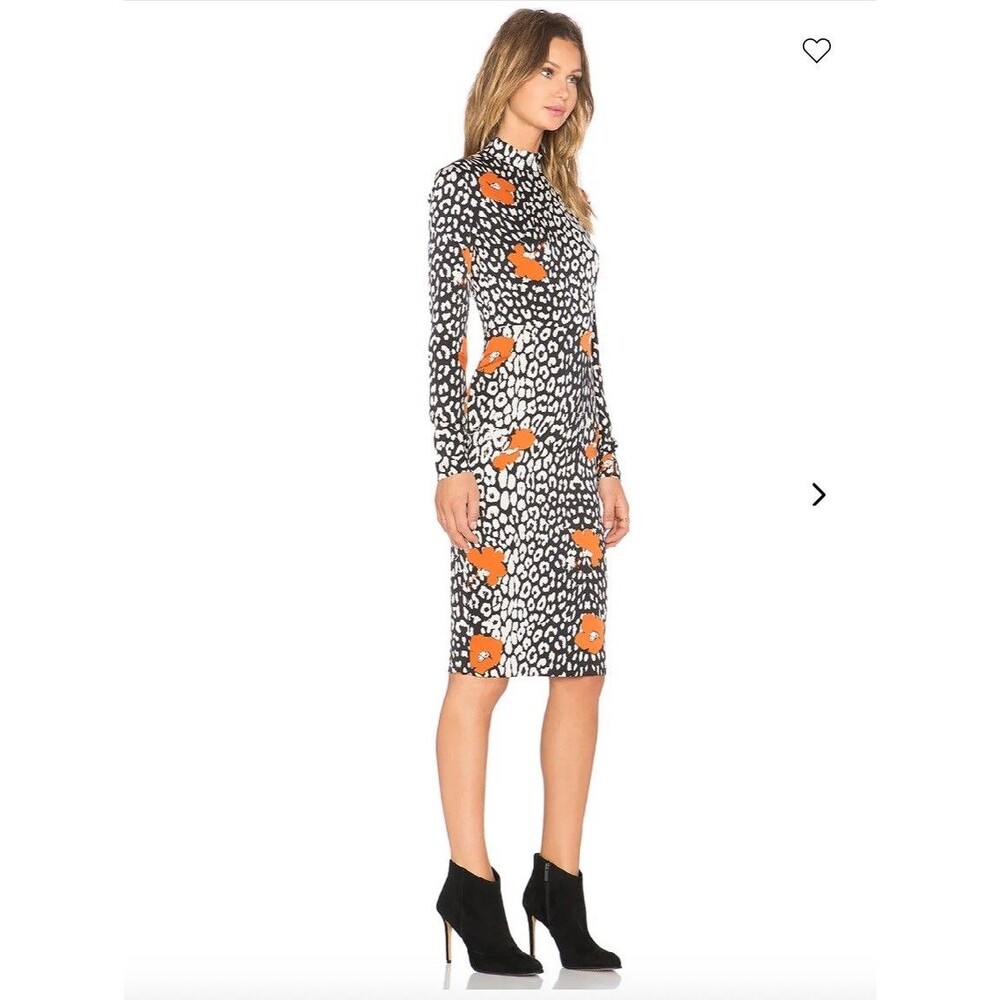 Essentiel Antwerp Silk Leopard Floral KABBEY Dress Size 38 (4) - Long Sleeve - Picture 4 of 16